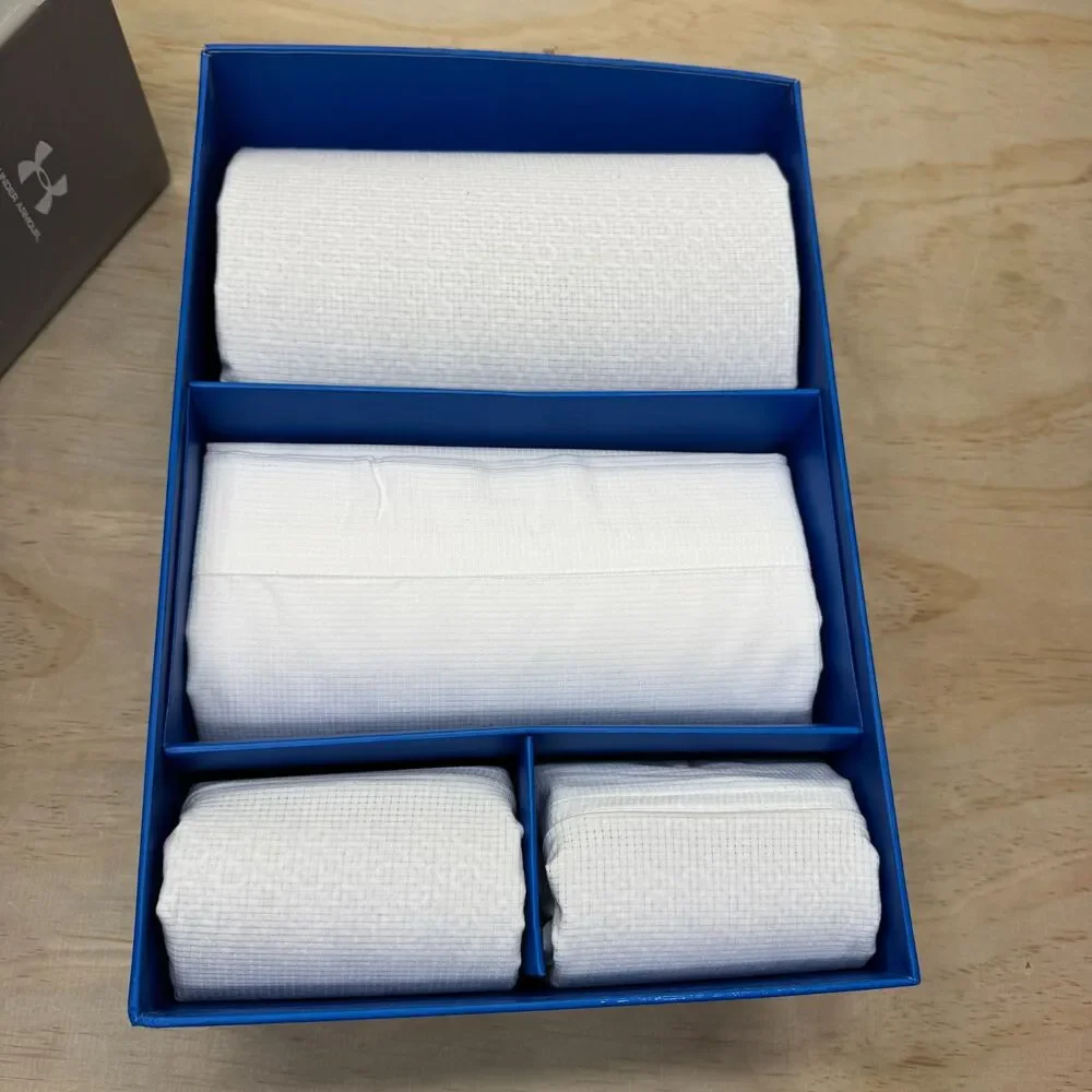 NEW Under Armour Athlete Recovery Bedding FULL Sheet Set White 1325132 100